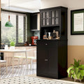 Spacious Kitchen Cabinet with Microwave Space - 30W x 69.3H