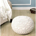 Sevita Mystic Macrame Natural Pouf and Ottoman