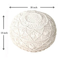 Sevita Mystic Macrame Natural Pouf and Ottoman