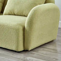 White Teddy Fabric Lazy Loveseat for Living Room
