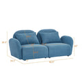 White Teddy Fabric Lazy Loveseat for Living Room