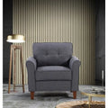 Kouchouk 32.9-Inch Wide Tufted Linen Armchair