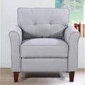 Kouchouk 32.9-Inch Wide Tufted Linen Armchair
