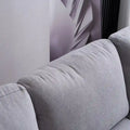 110" L-Shaped Modular Sofa with Chaise and Iron Legs - Seats 4, Upholstered Fabric