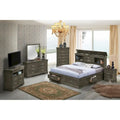 Louis Philippe Queen Platform Bed with Storage