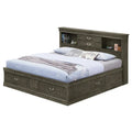 Louis Philippe Queen Platform Bed with Storage