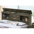Louis Philippe Queen Platform Bed with Storage