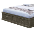 Louis Philippe Queen Platform Bed with Storage