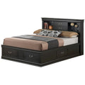 Louis Philippe Queen Platform Bed with Storage