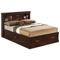 Louis Philippe Queen Platform Bed with Storage