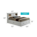 Louis Philippe Queen Platform Bed with Storage