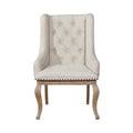 Fremont 9-Piece Dining Set in Brown and Cream with Removable Leaf