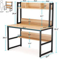 Home Office Computer Desk with Hutch and Shelving for Study