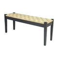 M4H Shambles Solid Wood Indoor Bench with Natural Seagrass