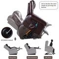 Comfortable Power Lift Recliner Chair with Breathable Fabric, Massage, Heat, and USB Charging Port
