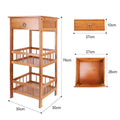 Wooden End Table with Storage Compartment