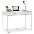 Modern Computer Desk with 2 Drawers - Stylish Study Writing Table with Storage for Home Office