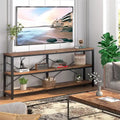 Extended Console Sofa Table with Metal Frame for Entryway - 3-Tier TV Stand