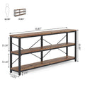 Extended Console Sofa Table with Metal Frame for Entryway - 3-Tier TV Stand