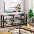 Extended Console Sofa Table with Metal Frame for Entryway - 3-Tier TV Stand