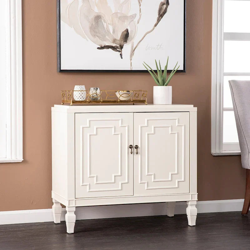 SEI Furniture Taborley Antique White Double-Door Accent Cabinet" can be rewritten as:

"SEI Furniture Taborley Antique White Double-Door Accent Storage Cabinet