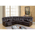 Power Motion Sectional in Gel Leatherette with USB Charging Port