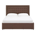 iNSPIRE Q Classic Arlert Tufted Linen Headboard Storage Platform Bed