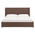 iNSPIRE Q Classic Arlert Tufted Linen Headboard Storage Platform Bed