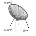 Rattan and Bungee Papasan Lounge Chair