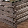 Lown 48-Inch Contemporary Grey Solid Wood Coffee Table by Furniture of America