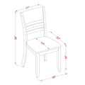 East West Furniture 5-Piece Round Dining Set - Cappuccino Kitchen Table with 4 Chairs (Seat Options Available)