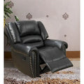 Comfort Plus Black Bonded Leather & Plywood Recliner/Glider