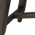 7-Piece Trestle Table Set with Double Bridge in Dark Chestnut