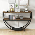 Merax Rustic Industrial Demilune Console Table