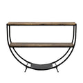 Merax Rustic Industrial Demilune Console Table