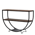Merax Rustic Industrial Demilune Console Table