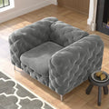 Corvus Aosta Tufted Velvet Chesterfield Lounge Chair