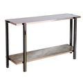 Thornberry Transitional Champagne Metal Console Table by SEI Furniture