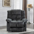 Fabric Recliner and Single Sofa with Manual Recline Feature