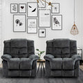 Fabric Recliner and Single Sofa with Manual Recline Feature