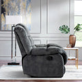 Fabric Recliner and Single Sofa with Manual Recline Feature