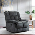 Fabric Recliner and Single Sofa with Manual Recline Feature