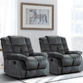 Fabric Recliner and Single Sofa with Manual Recline Feature