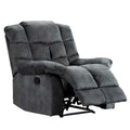 Fabric Recliner and Single Sofa with Manual Recline Feature