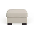 iNSPIRE Q Artisan White Cotton Fabric Down-Filled Ottoman - Lion Design