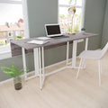 SEI Furniture Driness Grey Folding Drop Leaf Table