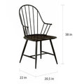 Simple Living Milo Set of 2 Mixed Media Spindle Arm Chairs - N/A