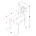 East West Furniture 7-Piece Round Dining Set - Black & Cherry Kitchen Table with 6 Chairs (Seat Options Available)