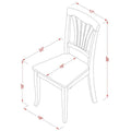 East West Furniture 7-Piece Round Dining Set - Black & Cherry Kitchen Table with 6 Chairs (Seat Options Available)