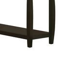 Modern Solid Wood Sofa Table with Subtle Curved Design in Dark Brown